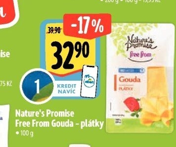 Sýr Gouda bez laktózy Free From Nature'