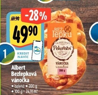 Vánočka bez lepku Albert