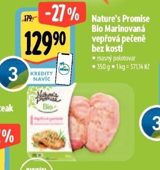 Vepřová pečeně bez kosti marinovaná bio Nature'