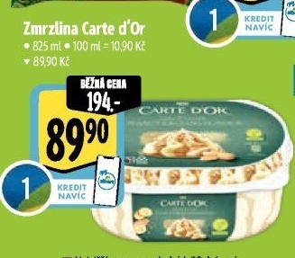 Zmrzlina ve vaničce Vegan Carte D'