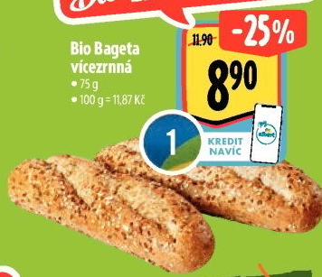 Bageta vícezrnná bio
