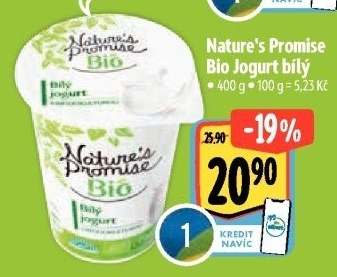 Bílý jogurt Bio Nature'