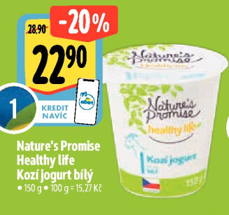 Bílý jogurt kozí Healthy life Nature'
