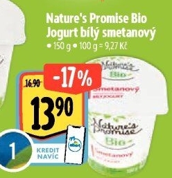Bílý jogurt smetanový Bio Nature'