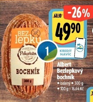 Bochník bez lepku Albert