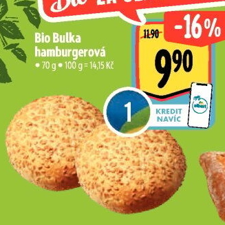 Bulka na hamburger bio