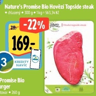Hovězí steak topside Bio Nature’s Promise