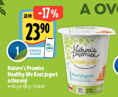 Jogurt kozí ochuzený Healthy life Nature'