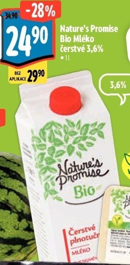 Mléko čerstvé bio Nature'