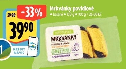 Mrkvánky s náplní bez lepku Hukvaldské Pekárna Martina