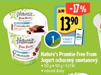 Ochucený jogurt bez laktózy Free From Nature'
