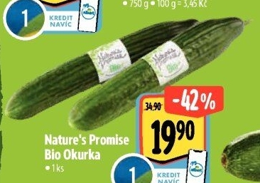 Okurka salátová - hadovka bio Nature'