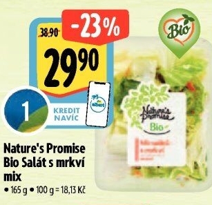 Salát s mrkví mix bio Nature'