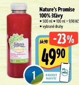 Šťáva 100% Healthy life Nature'