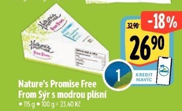 Sýr s modrou plísní free from Nature'