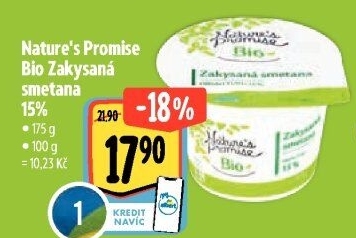 Zakysaná smetana 15% bio Nature'