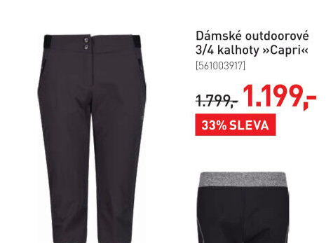 Dámské outdoorové capri kalhoty CMP
