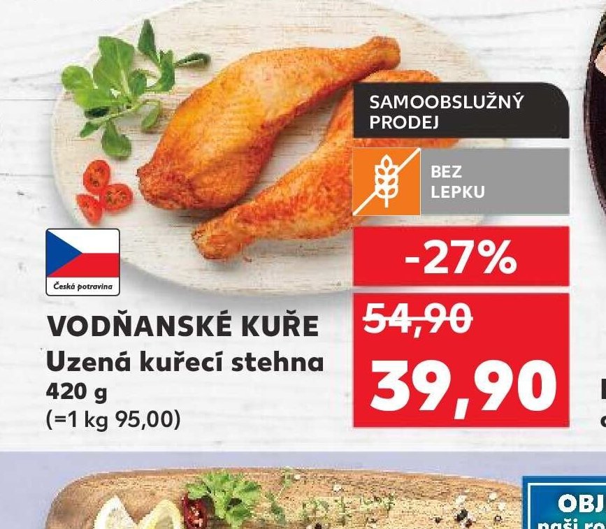 Vodňanské kuře Uzená kuřecí stehna