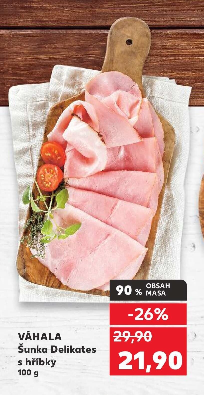 VÁHALA Šunka Delikates s hříbky 100 g