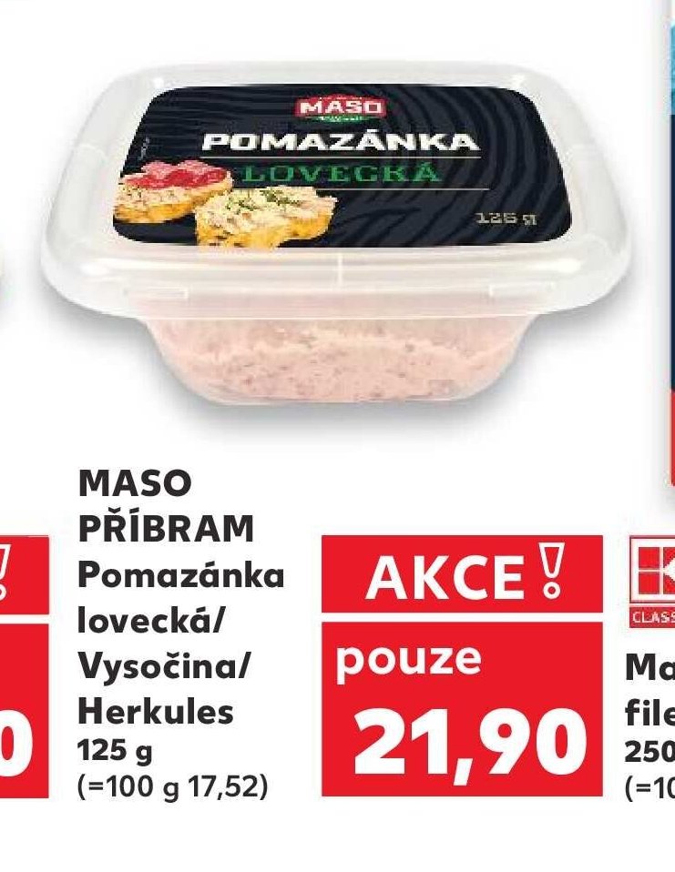 MASO PŘÍBRAM Pomazánka lovecká/ Vysočina/ Herkules 125 g