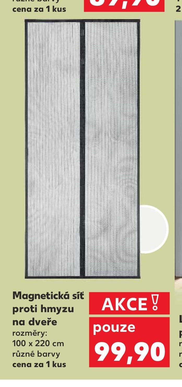 Magnetická síť proti hmyzu na dveře 100 x 220 cm