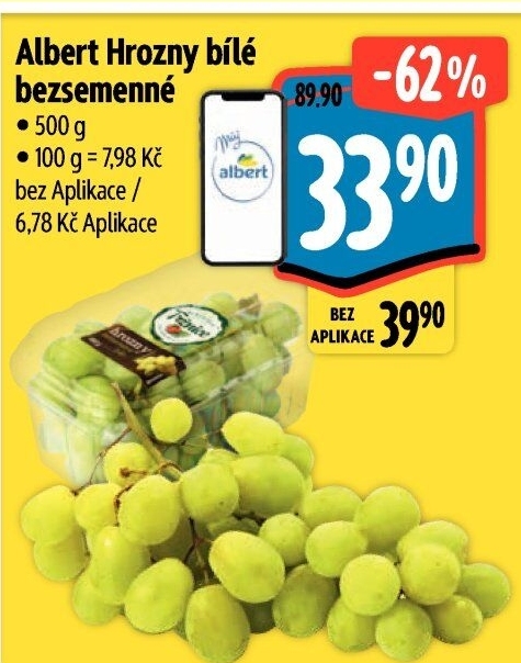 Hrozny bílé bezsemenné Albert