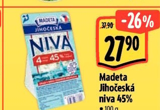 Sýr Niva Jihočeská 45% Madeta