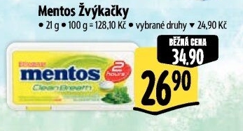 Žvýkačky Mentos