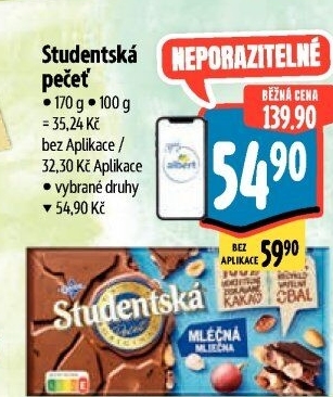 Čokoláda Studentská pečeť Orion