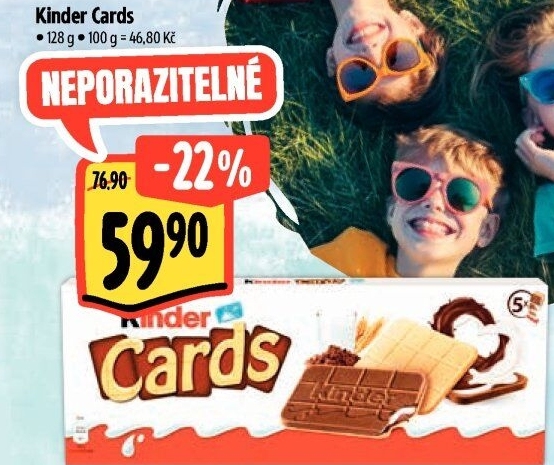 Sušenka s náplní Cards Kinder