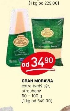 GRAN MORAVIA extra tvrdý sýr, strouhaný