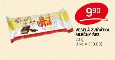 VESELÁ ZVÍŘÁTKA MLÉČNÝ ŘEZ