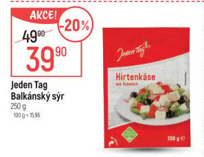 Balkánský sýr Jeden Tag