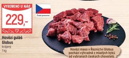 Hovězí maso na guláš Globus