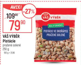 Pistácie pražené kalifornské Váš Výběr