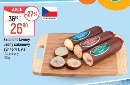 Sýr tavený salámový uzený 45% Excelent