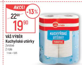 Utěrky kuchyňské 2vrstvé Váš Výběr