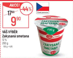 Zakysaná smetana 12% Váš Výběr