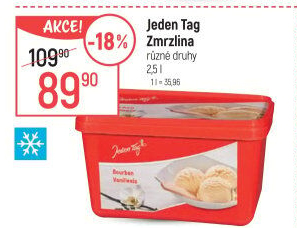 Zmrzlina ve vaničce Jeden Tag