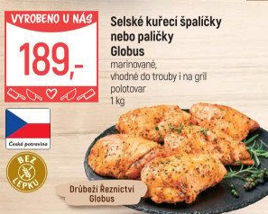 Selské kuřecí stehna marinovaná Globus