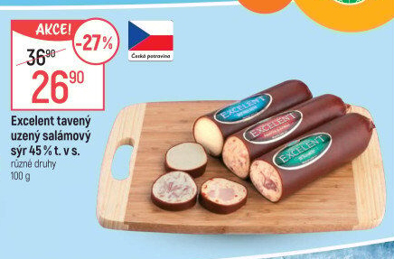 Sýr tavený salámový uzený 45% Excelent