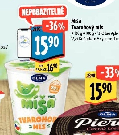 Dezert Tvarohový mls Míša Olma