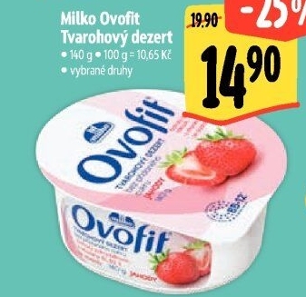 Dezert tvarohový Ovofit Milko