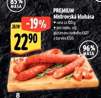 Klobása mistrovská Premium
