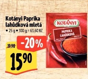 Koření Paprika lahůdková Kotányi