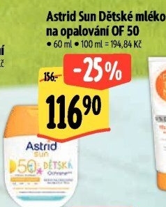 Mléko dětské na opalování OF 50 Astrid Sun