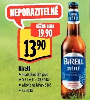 Nealkoholické pivo Birell