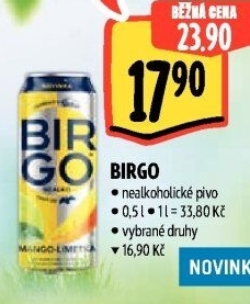 Nealkoholické pivo ochucené Birgo