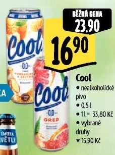 Nealkoholické pivo ochucené Staropramen Cool