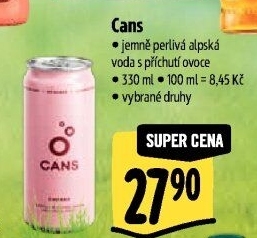 Ochucená voda Cans